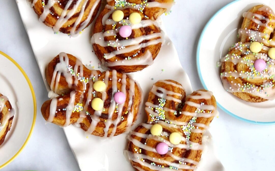 Holiday Recipe:  Cinnamon Roll Easter Bunnies