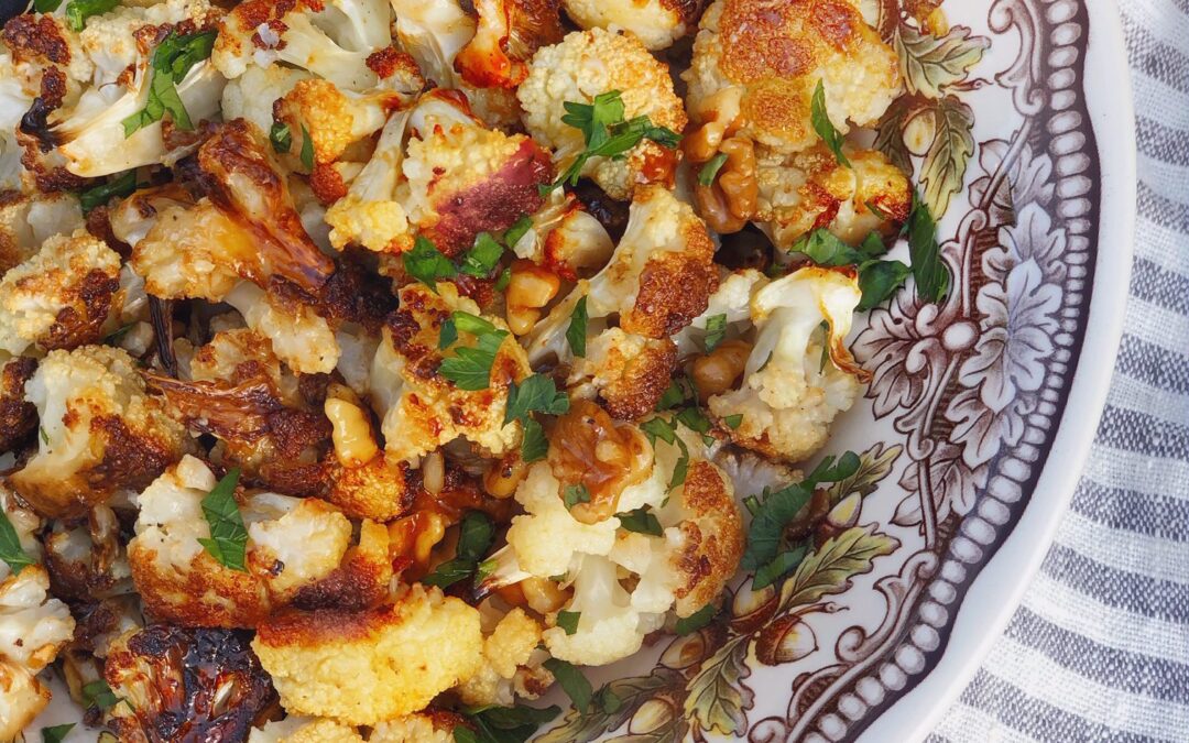Bourbon Brown-Butter Roasted Cauliflower