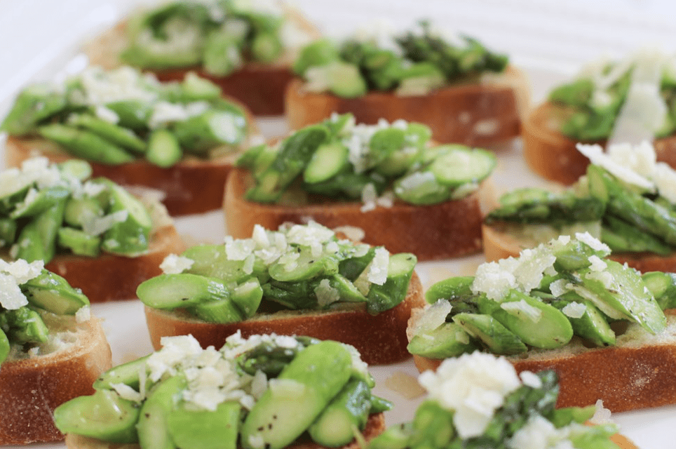 Recipe:  Truffle Asparagus Crostinis